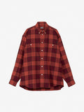 Long Sleeve Frost Forge Flannel Shirt (Unisex) - Alpine x Off-White Plaid Check
