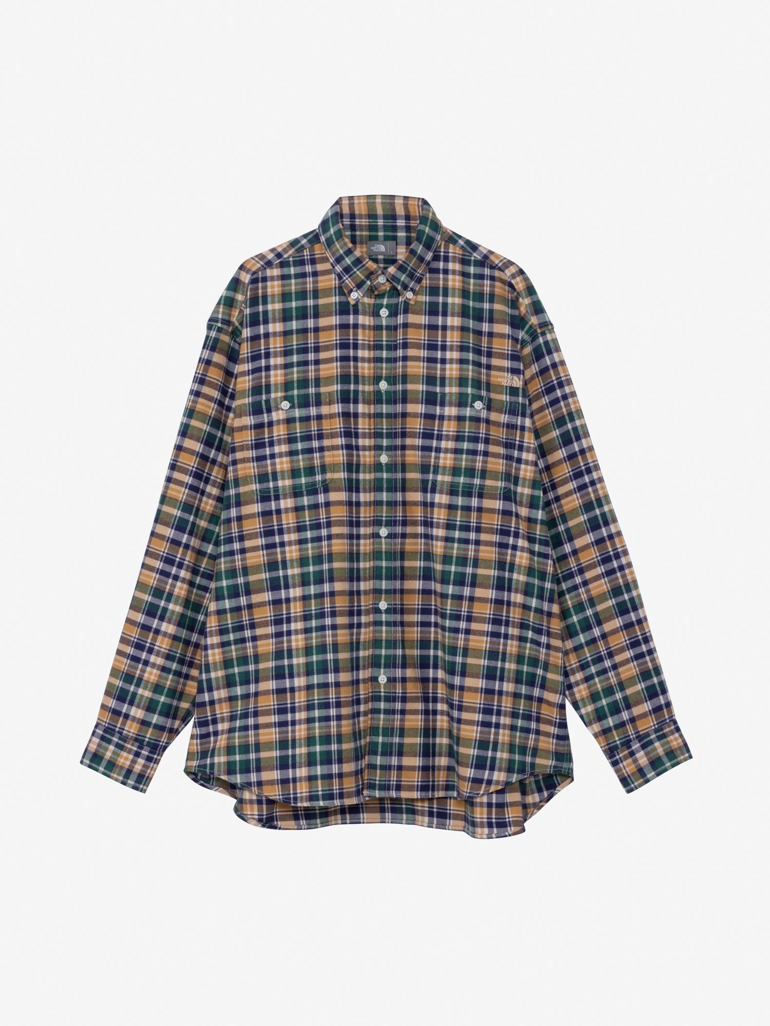 Long Sleeve Frost Forge Flannel Shirt (Unisex) - Black x Clear Lake Blue Check