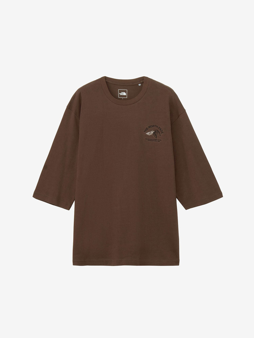 Quarter Sleeve One Point Logo Tee (Unisex) - Mix Gray