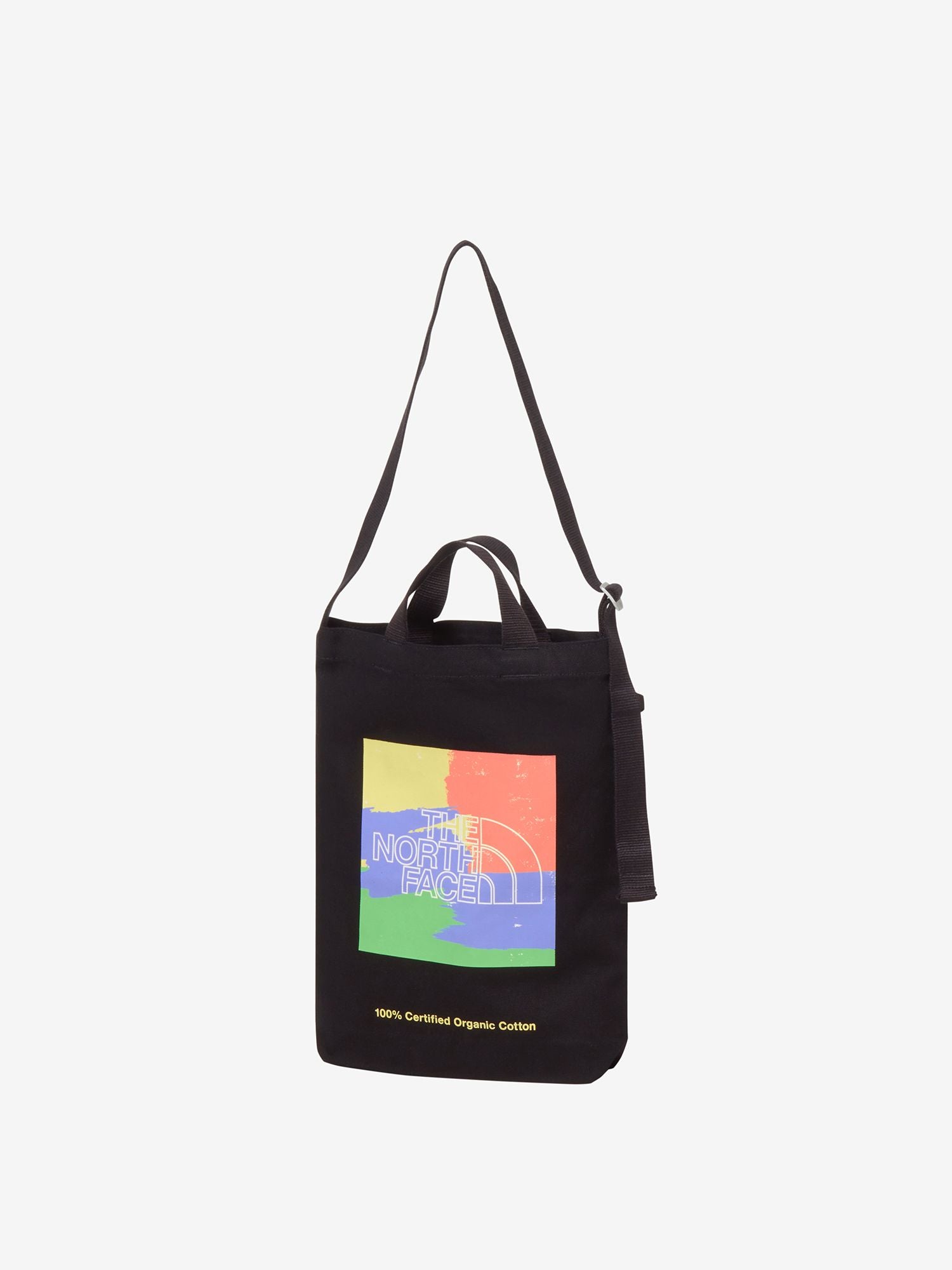Organic Cotton Tote (Kids) - Natural x Painted Square Print