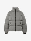 Dope Dyed Ripple Nylon Down Jacket (Unisex) - Metallic Gray