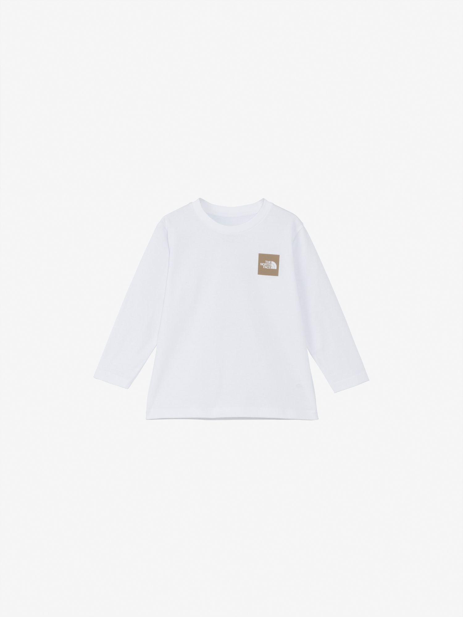 Toddler Long Sleeve Small Square Logo Tee (Kids) - Mushroom