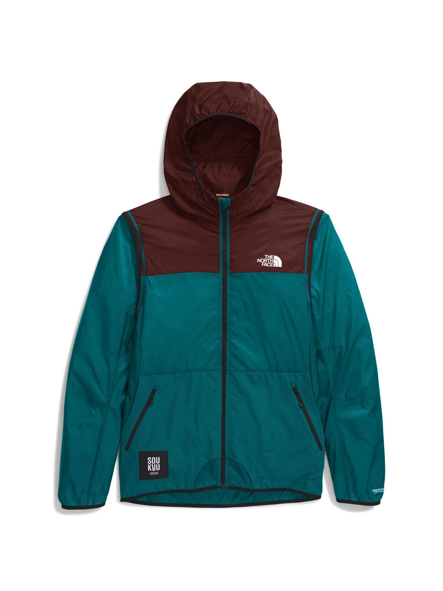 Undercover Trail Run Wind Jacket (Unisex) - Bitter Chocolate x Atlantic Deep Blue