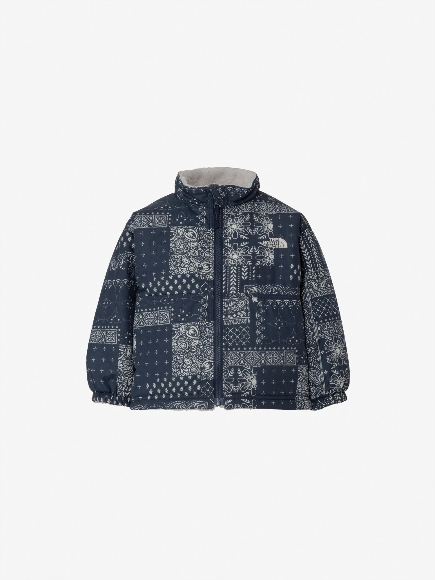 Novelty Reversible Cozy Jacket (Baby) - Patchwork Navy