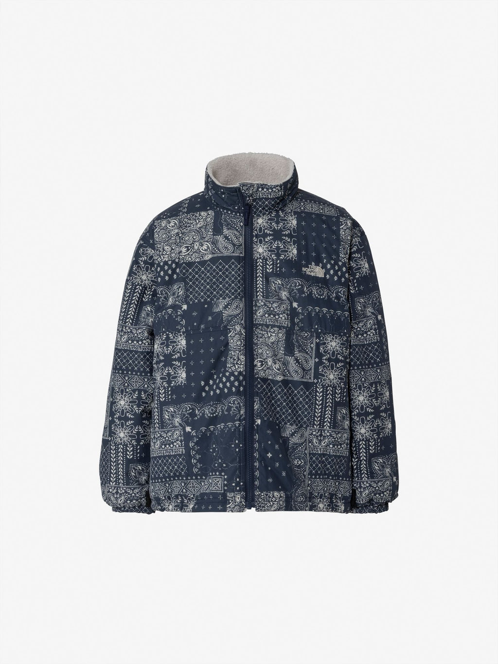 Novelty Reversible Cozy Jacket (Kids) - Patchwork Navy
