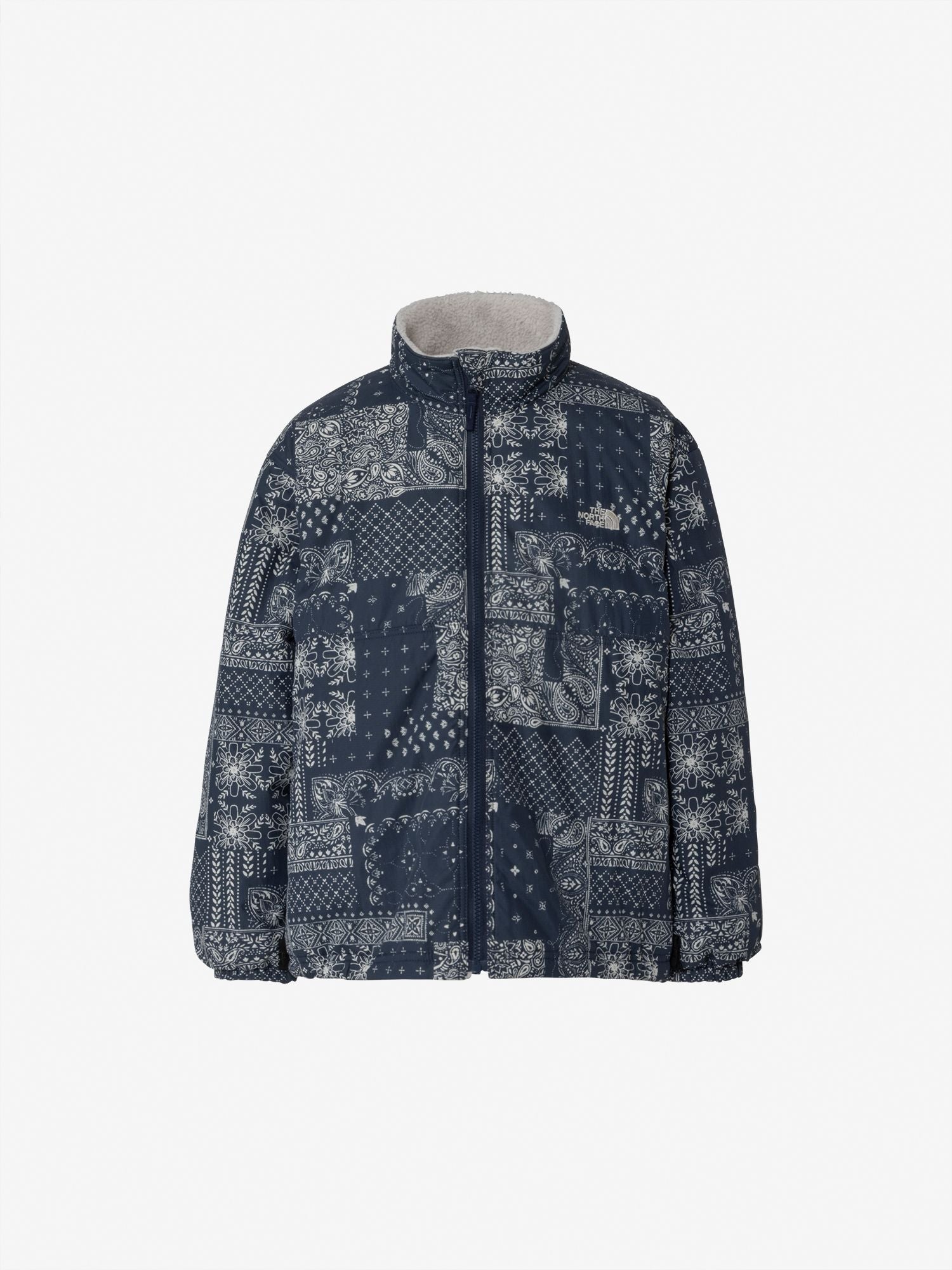 Novelty Reversible Cozy Jacket (Kids) - Patchwork Navy