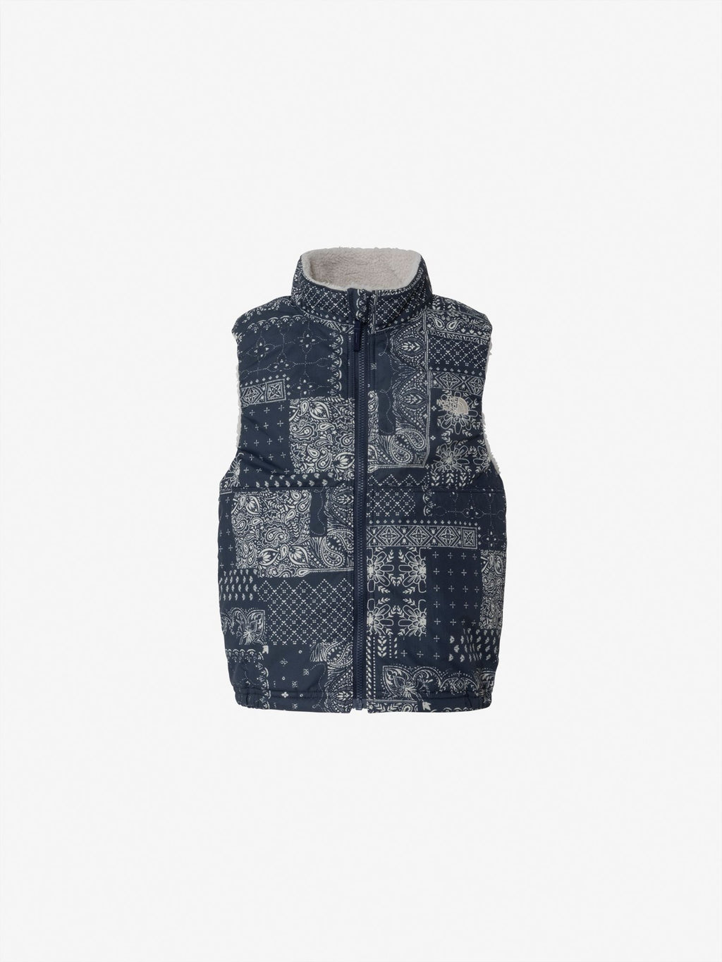 Toddler Novelty Reversible Cozy Vest (Kids) - Patchwork Navy