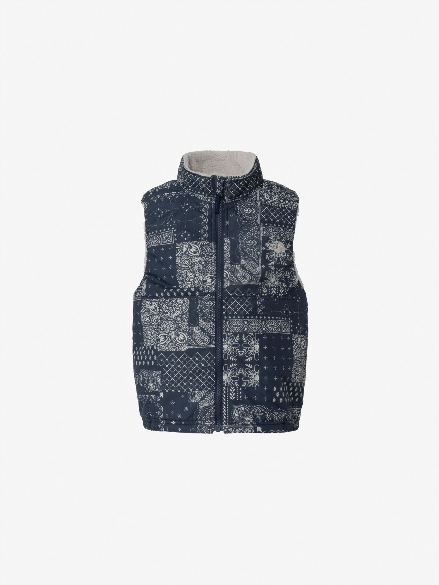 Toddler Novelty Reversible Cozy Vest (Kids) - Patchwork Navy