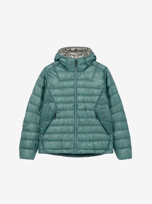 1000 Fill Power Spattering Hooded Down Jacket (Women's) - Moss Agate
