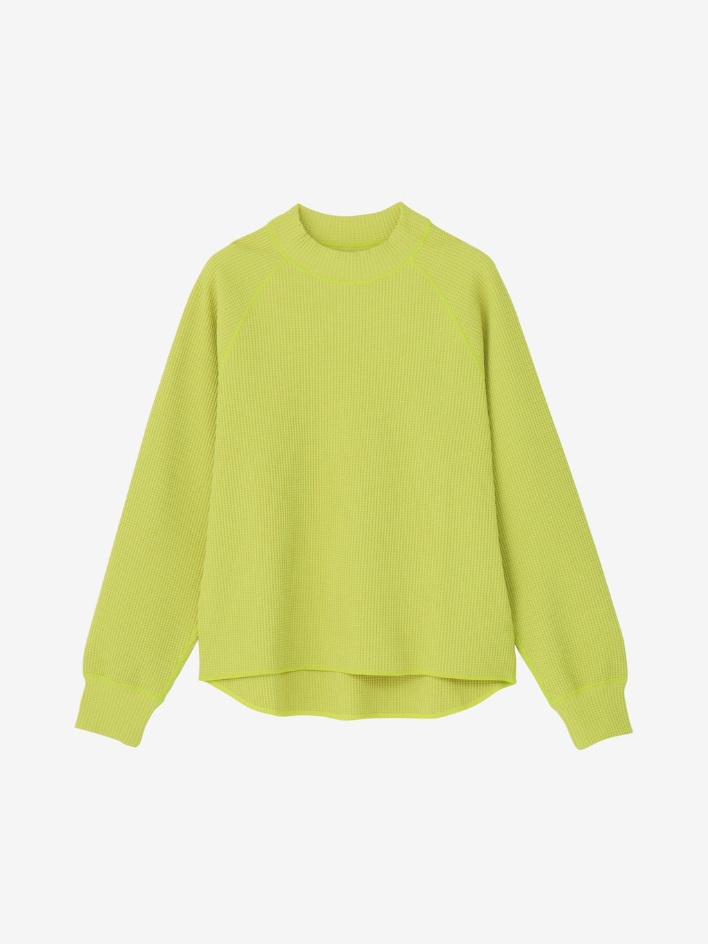 Waffle Light Mock Neck Long Sleeve T-shirt (Women's) - Ice Green