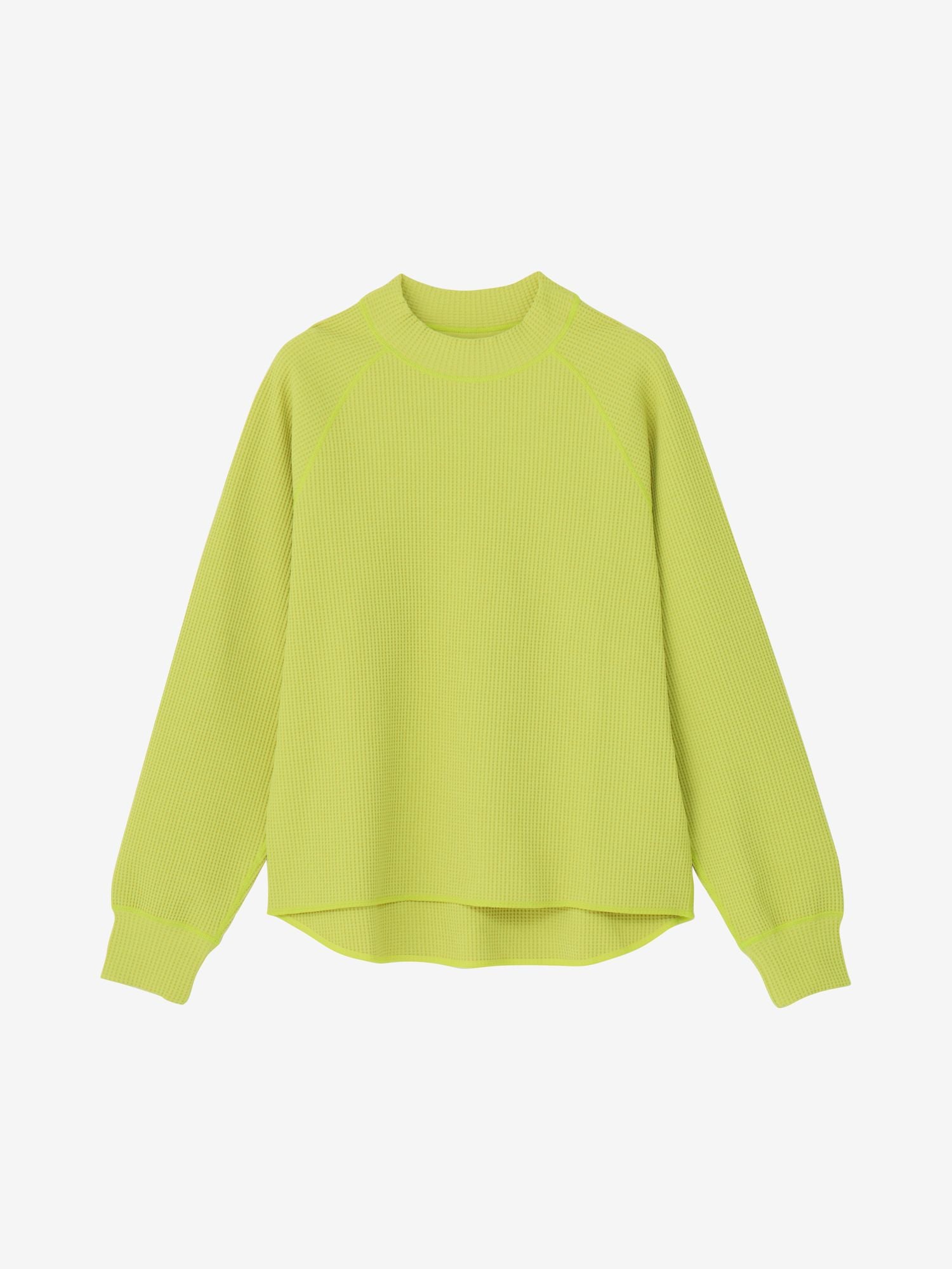 Waffle Light Mock Neck Long Sleeve T-shirt (Women's) - Ice Green