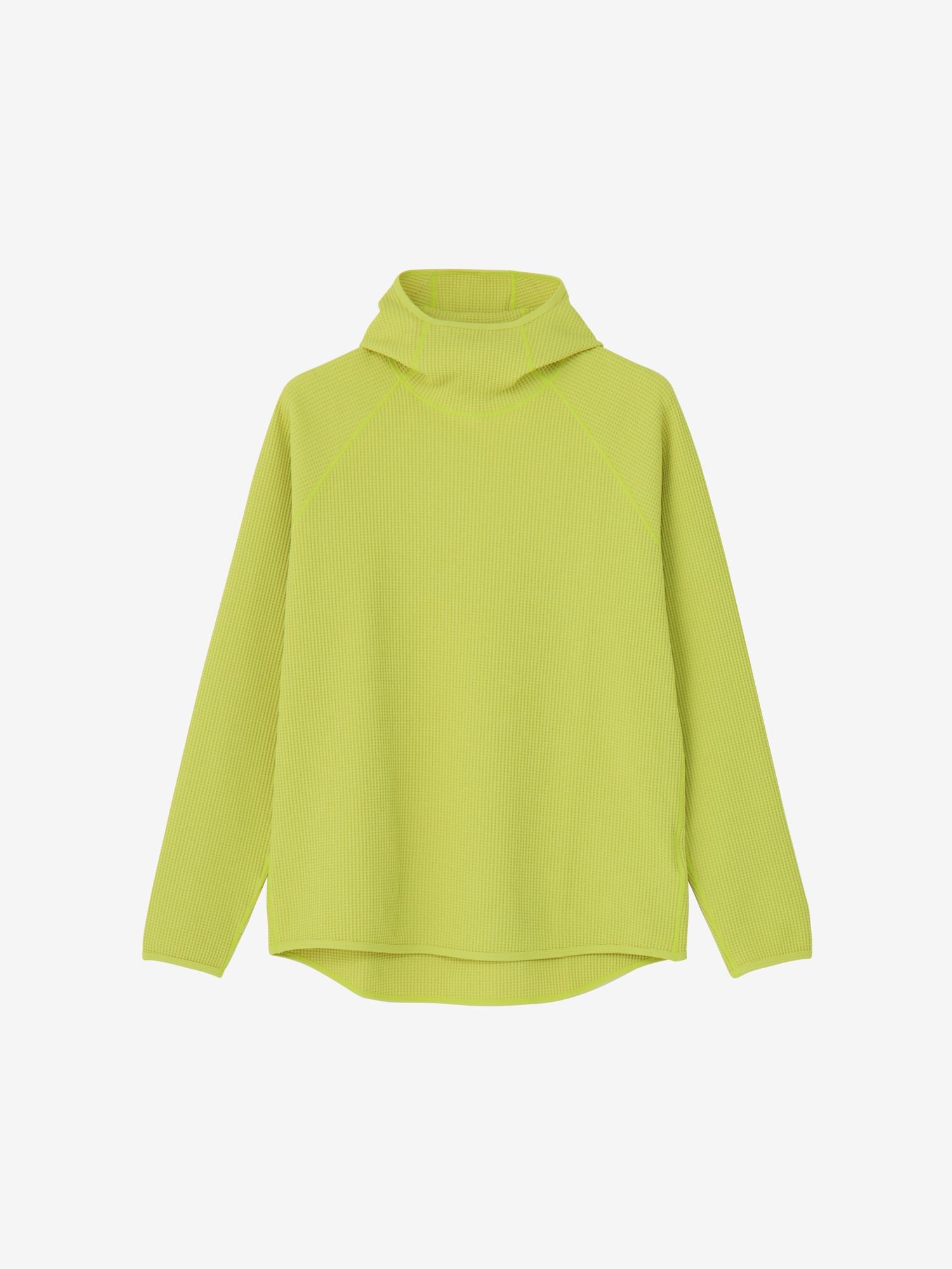 Waffle Light Long Sleeve Hoodie (Unisex) - Black