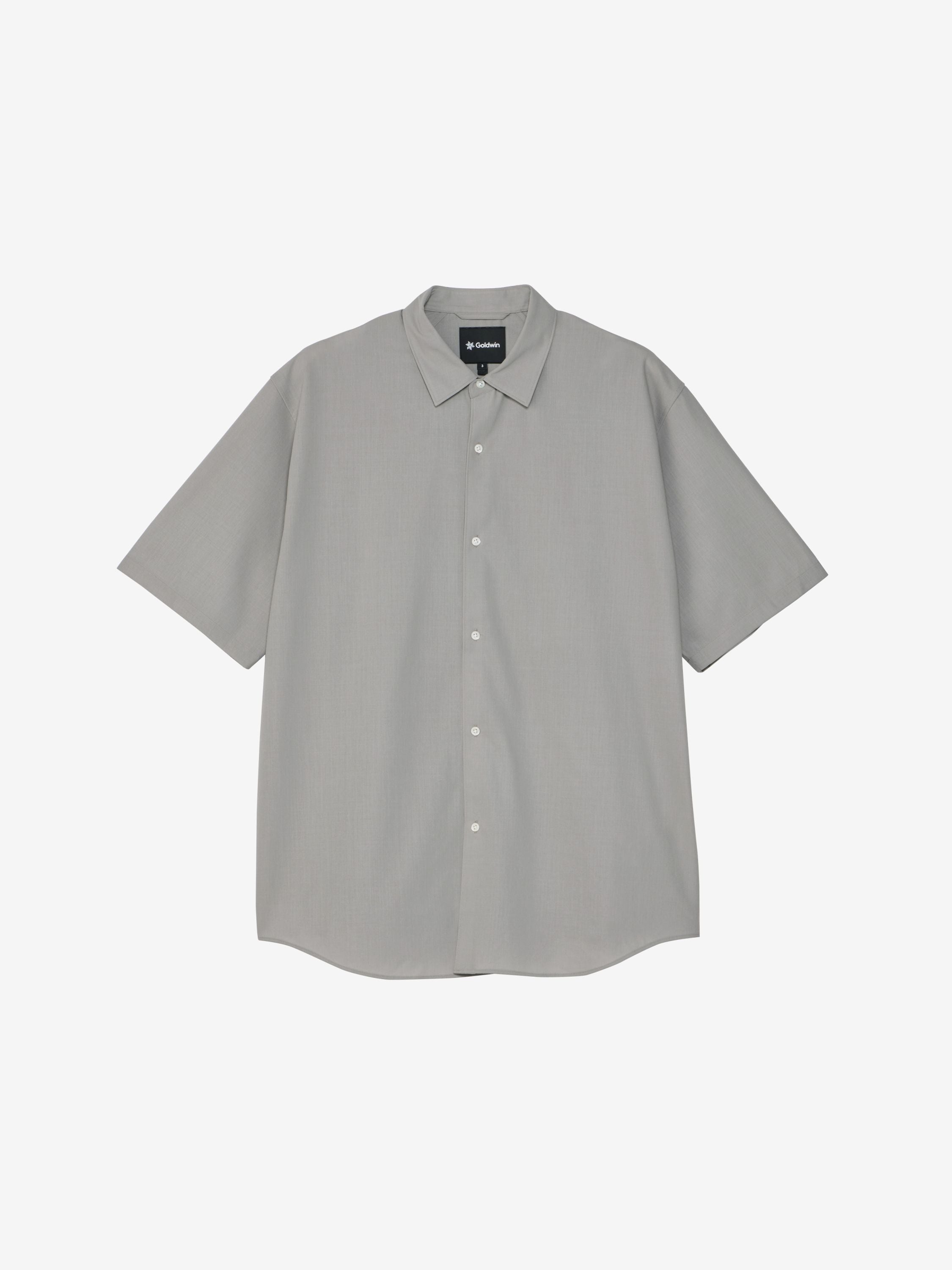 High Twist Wool Relaxed Short Sleeve Shirt (Unisex) - Alido Beige