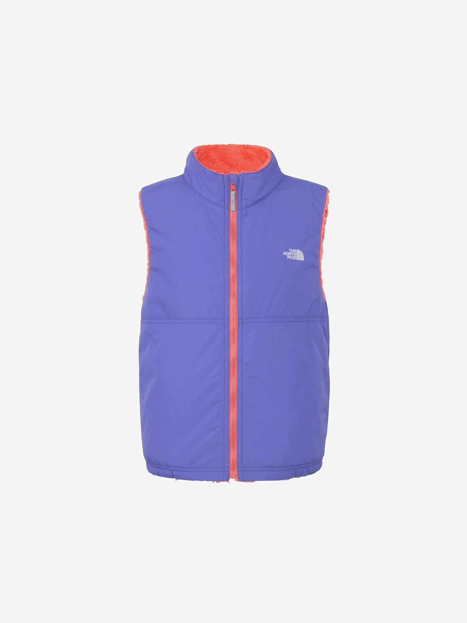 Reversible Cozy Vest (Kids) - Blue Iris x Living Coral