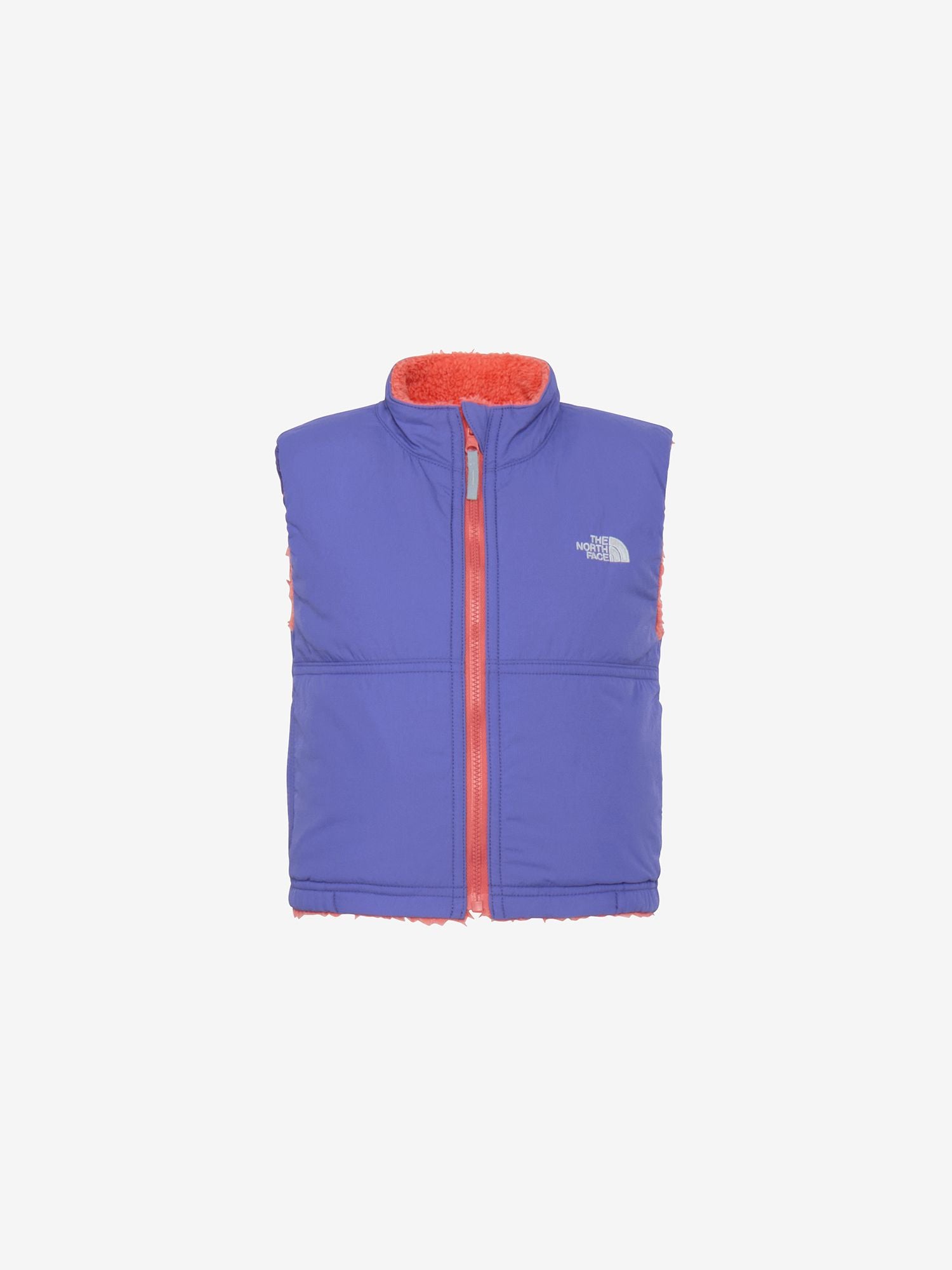 Reversible Cozy Vest (Baby) - Blue Iris x Living Coral