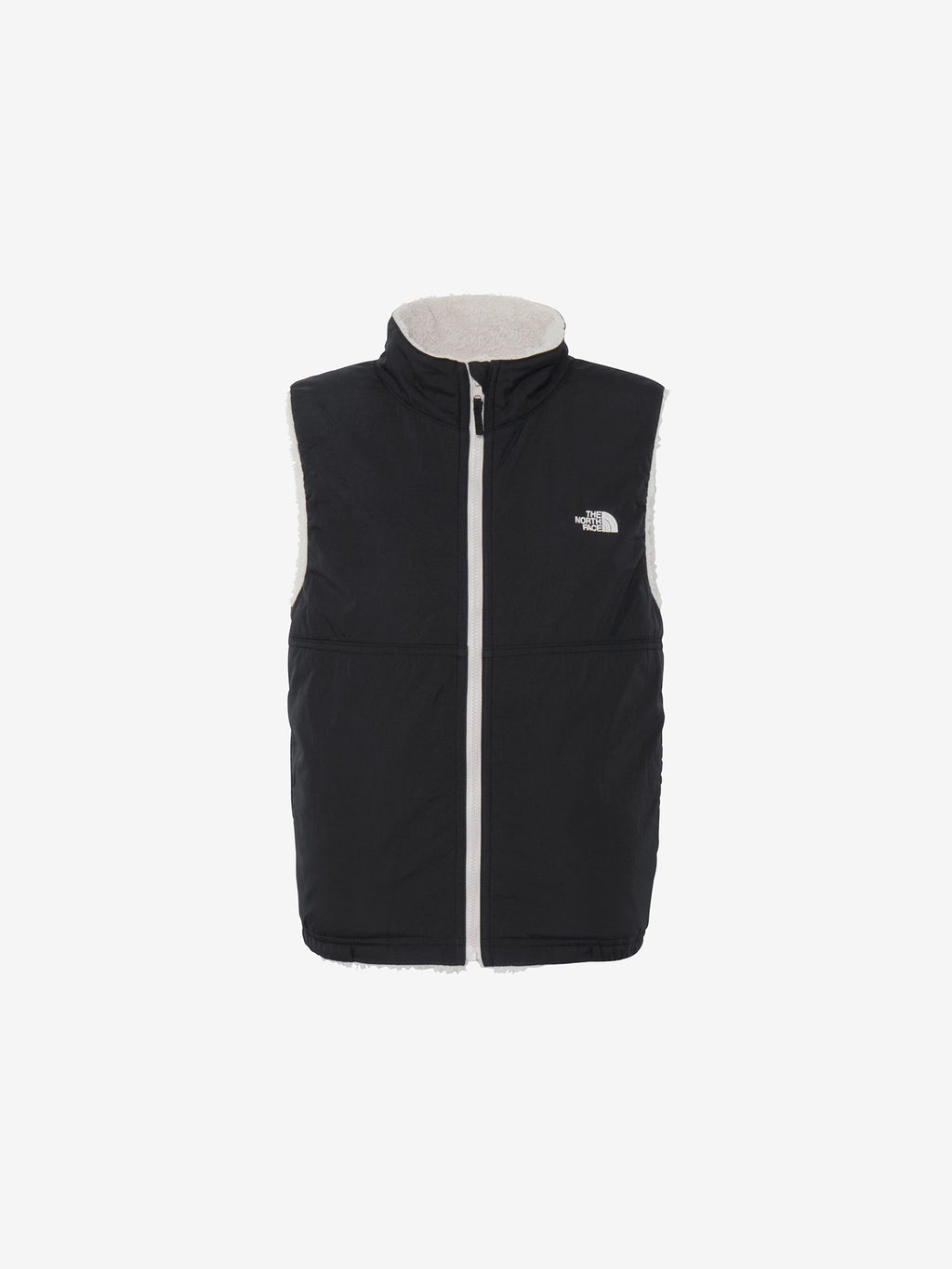Reversible Cozy Vest (Kids) - Black x Fossil Ivory