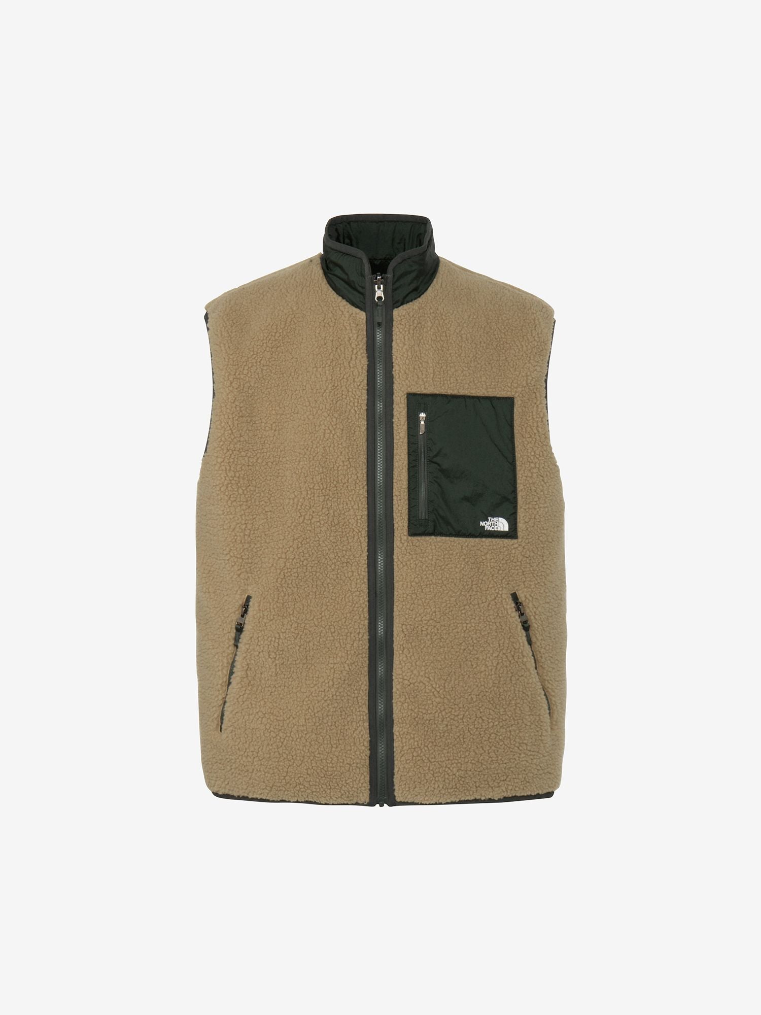 Reversible Extreme Pile Fleece Vest (Unisex) - Classic Khaki x Alpine
