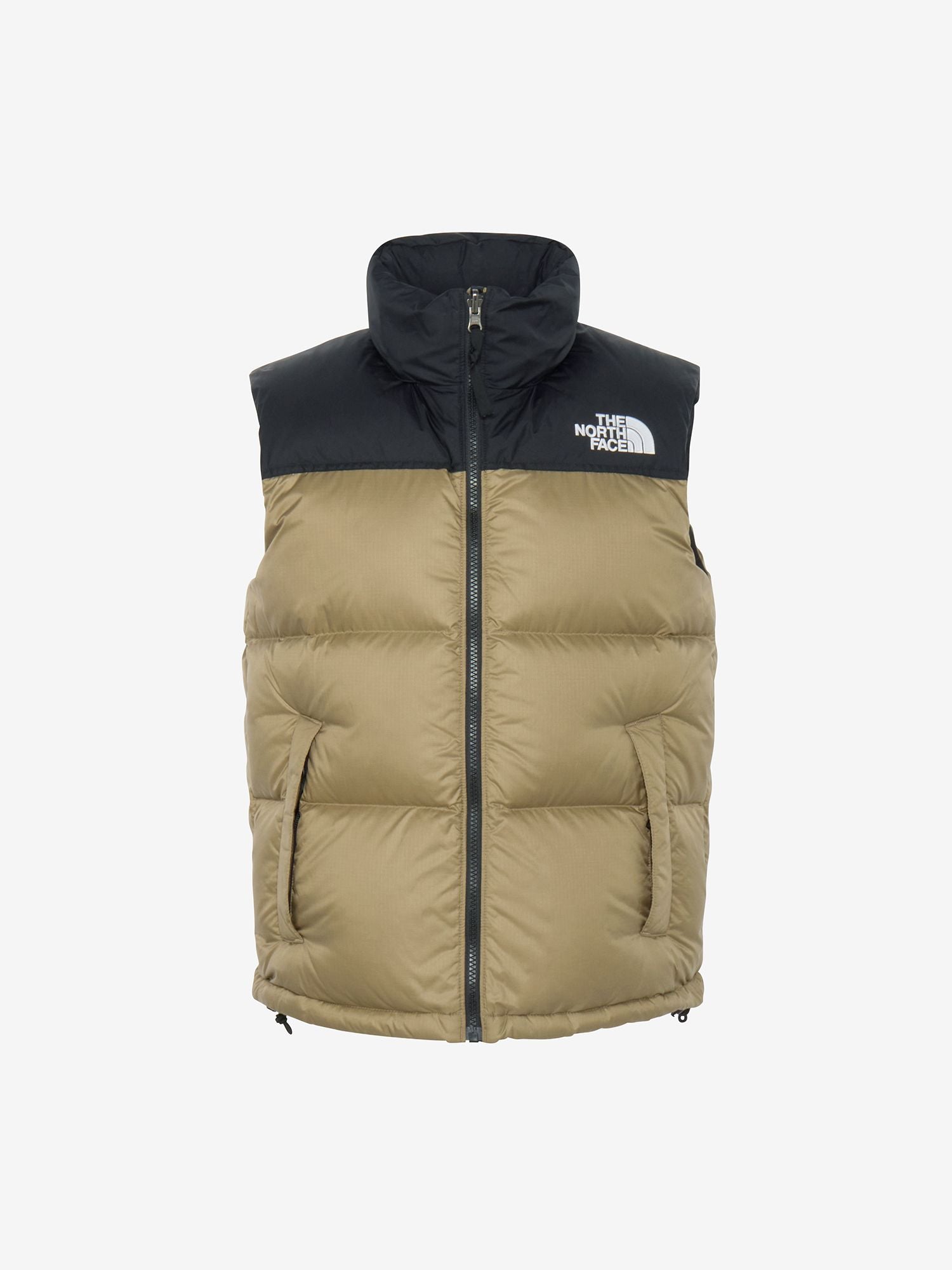 Nuptse Vest (Women's) - Black x Classic Khaki