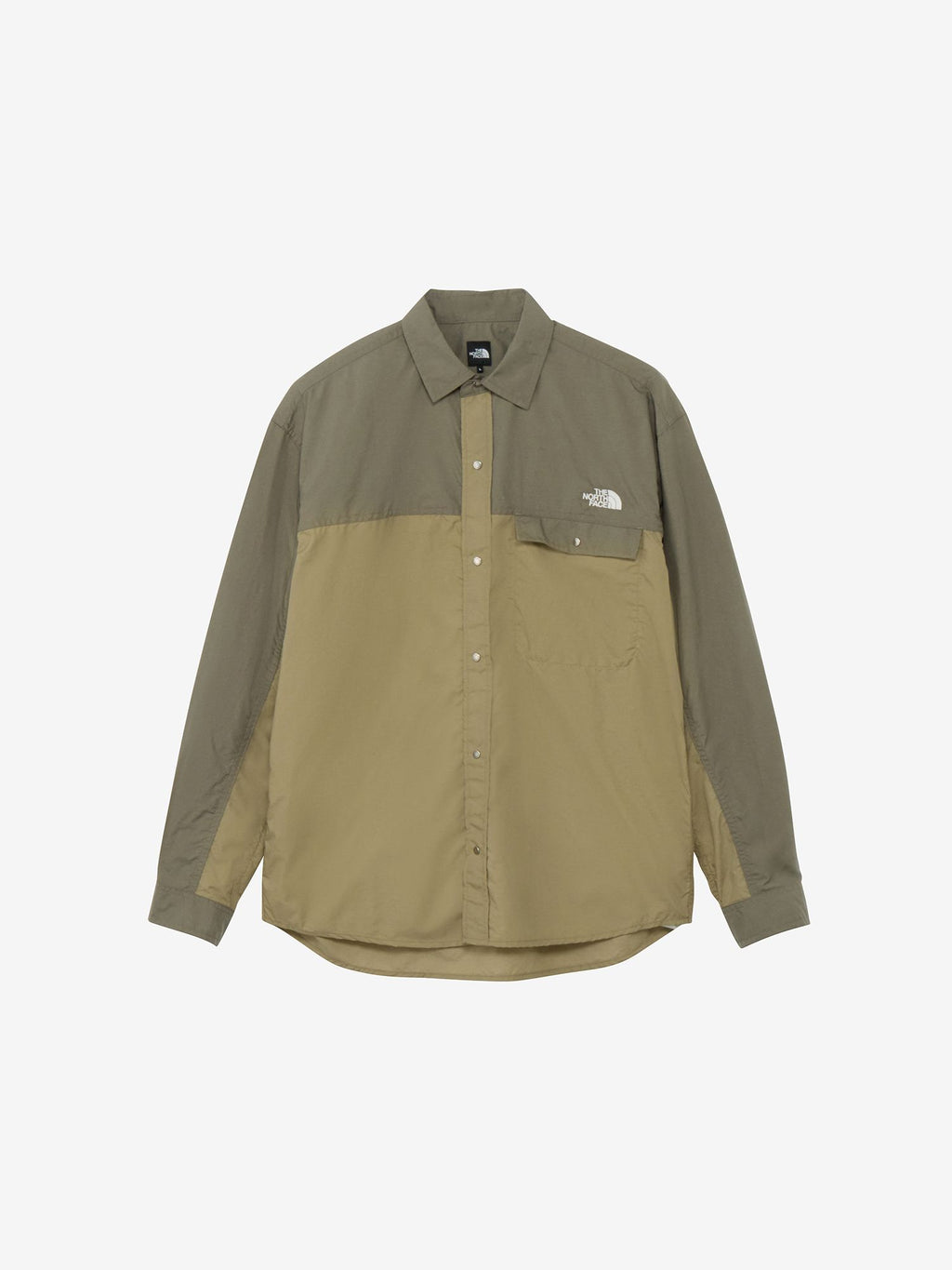 Long Sleeve Nuptse Shirt (Unisex) - Classic Khaki x Tope