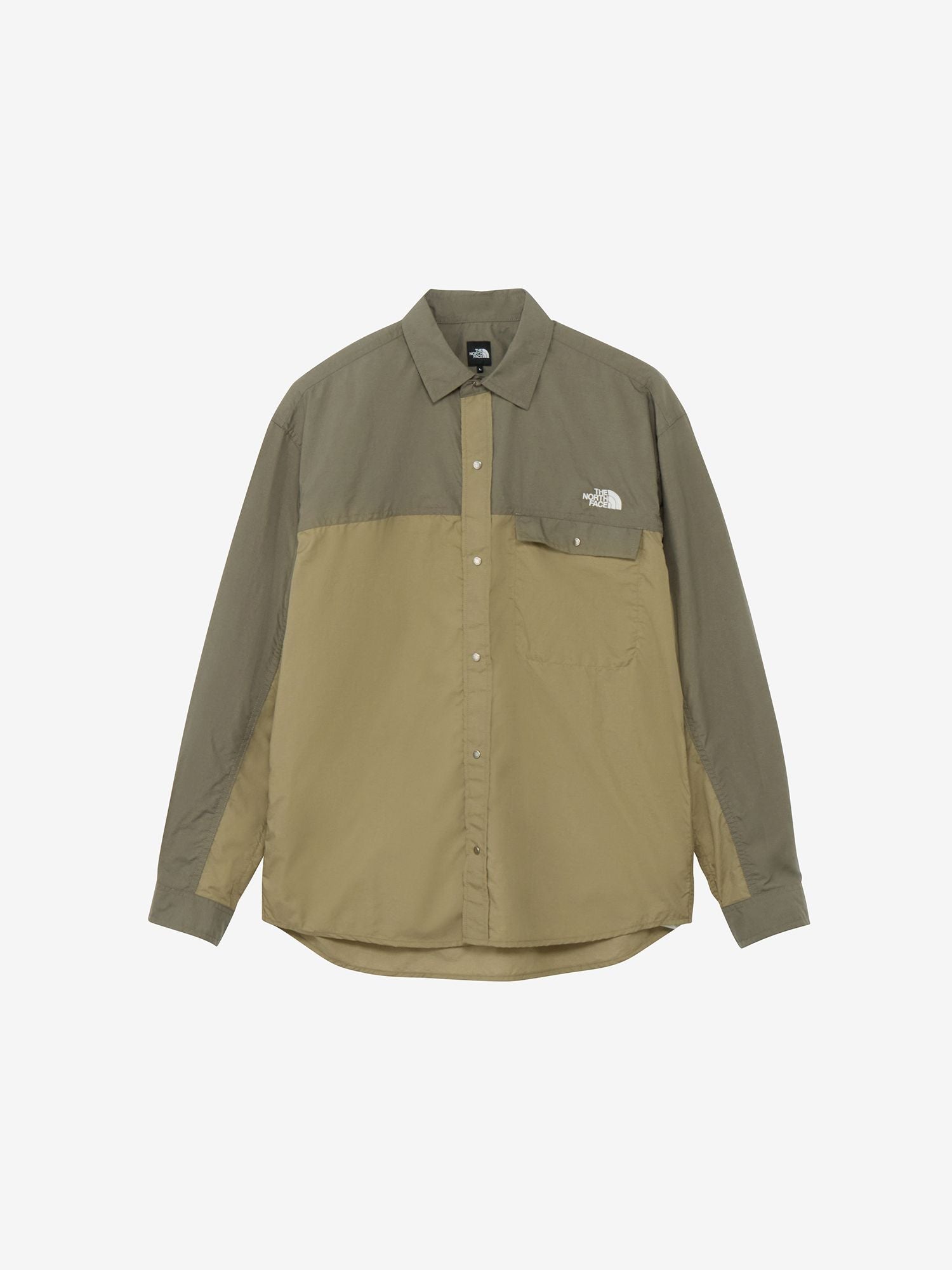 Long Sleeve Nuptse Shirt (Unisex) - Classic Khaki x Tope
