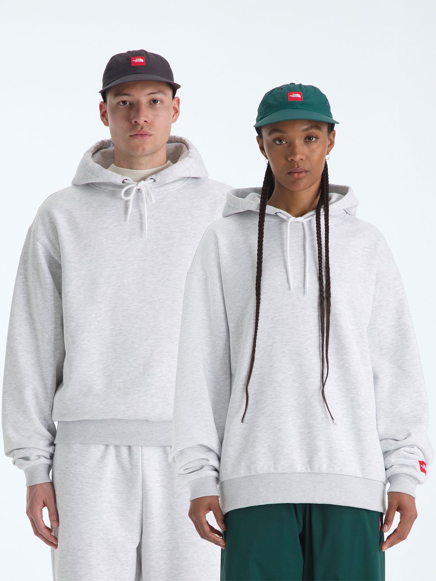 Red Box Sweat Hoodie (Unisex) - Gray Heather