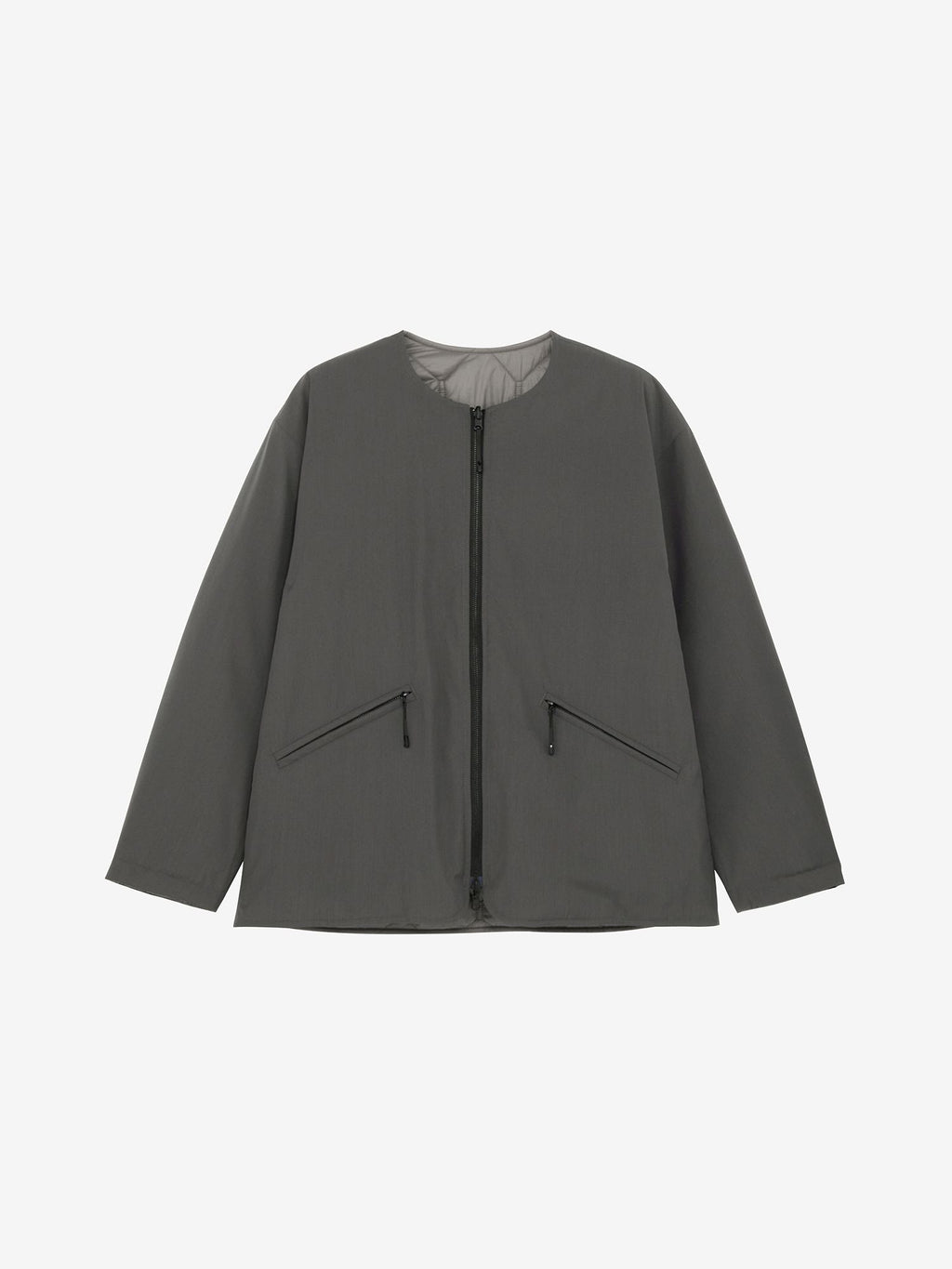 Reversible Quilted Puffy Jacket (Unisex) - Asphalt