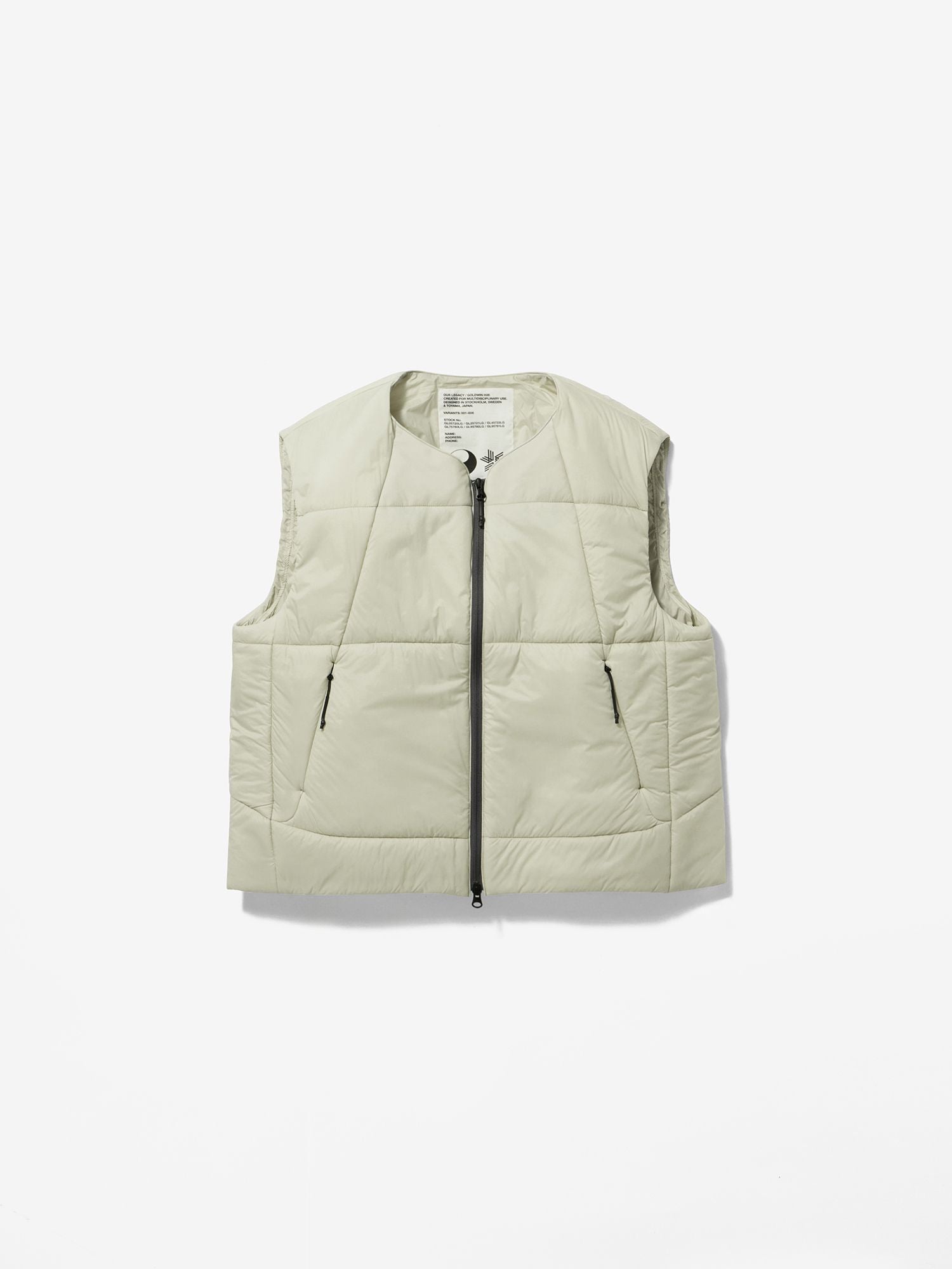 Goldwin×OUR LEGACY Insulated Vest (Unisex) - Bone White