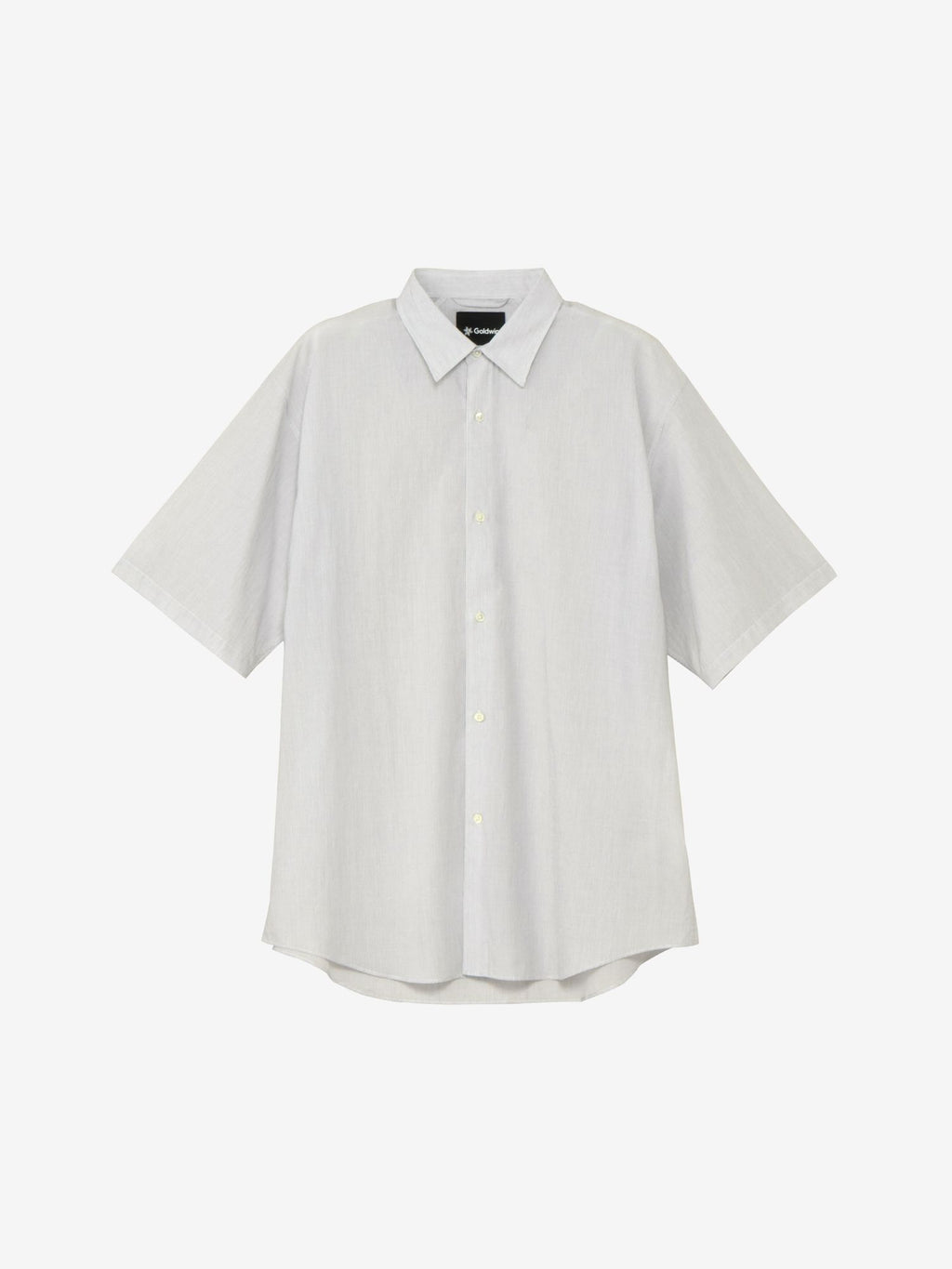 Fine Cotton Sheer Seersucker Striped Short Sleeve Shirt (Unisex) - Black