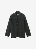 Relaxed Nylon Two-Button Jacket (Unisex) - Black
