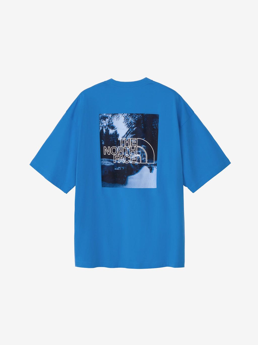 Short Sleeve Free Ride Square Logo Tee (Unisex) - Clear Lake Blue