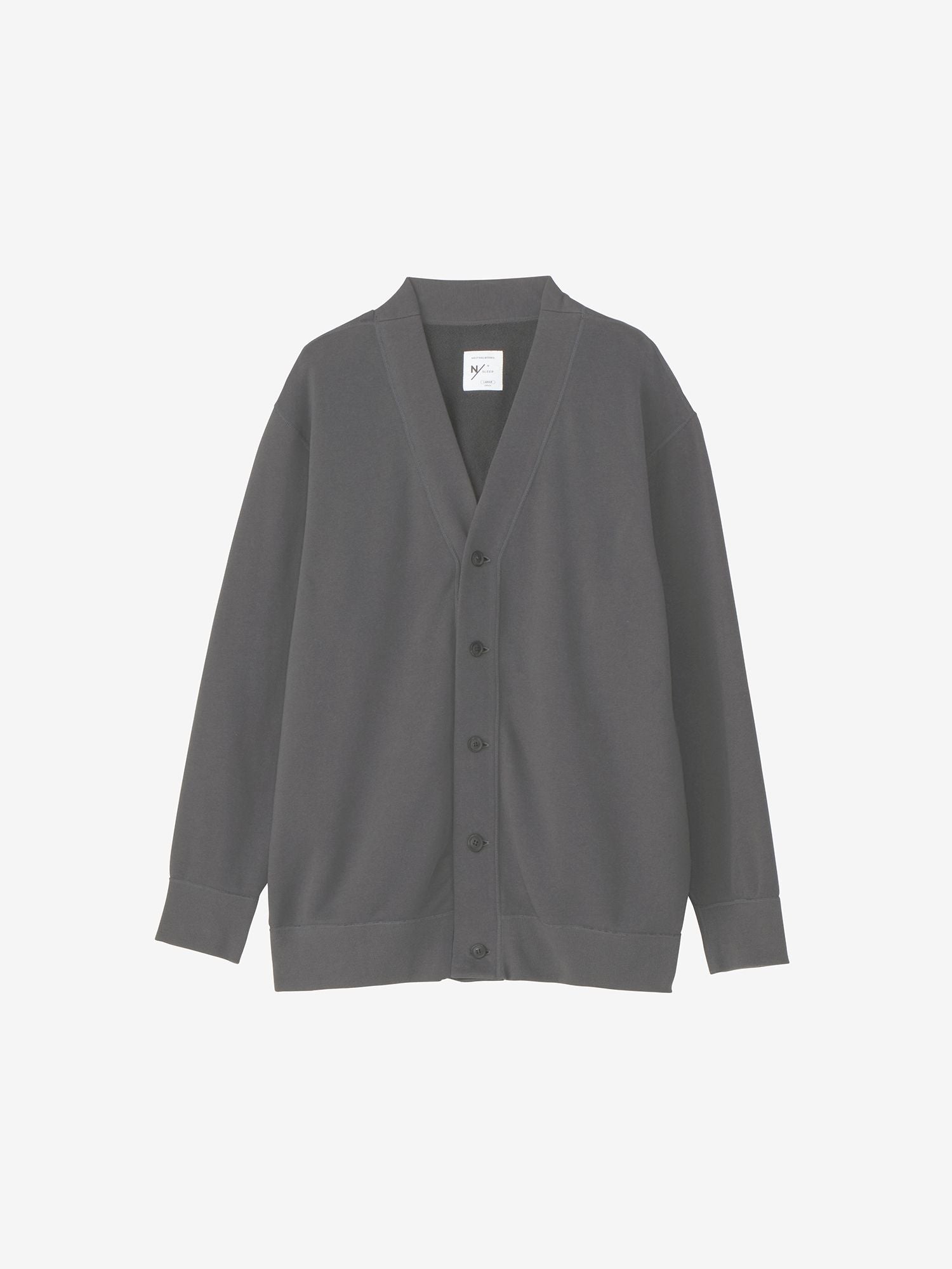 Tove/Sweat Cardigan (Unisex) - Charcoal