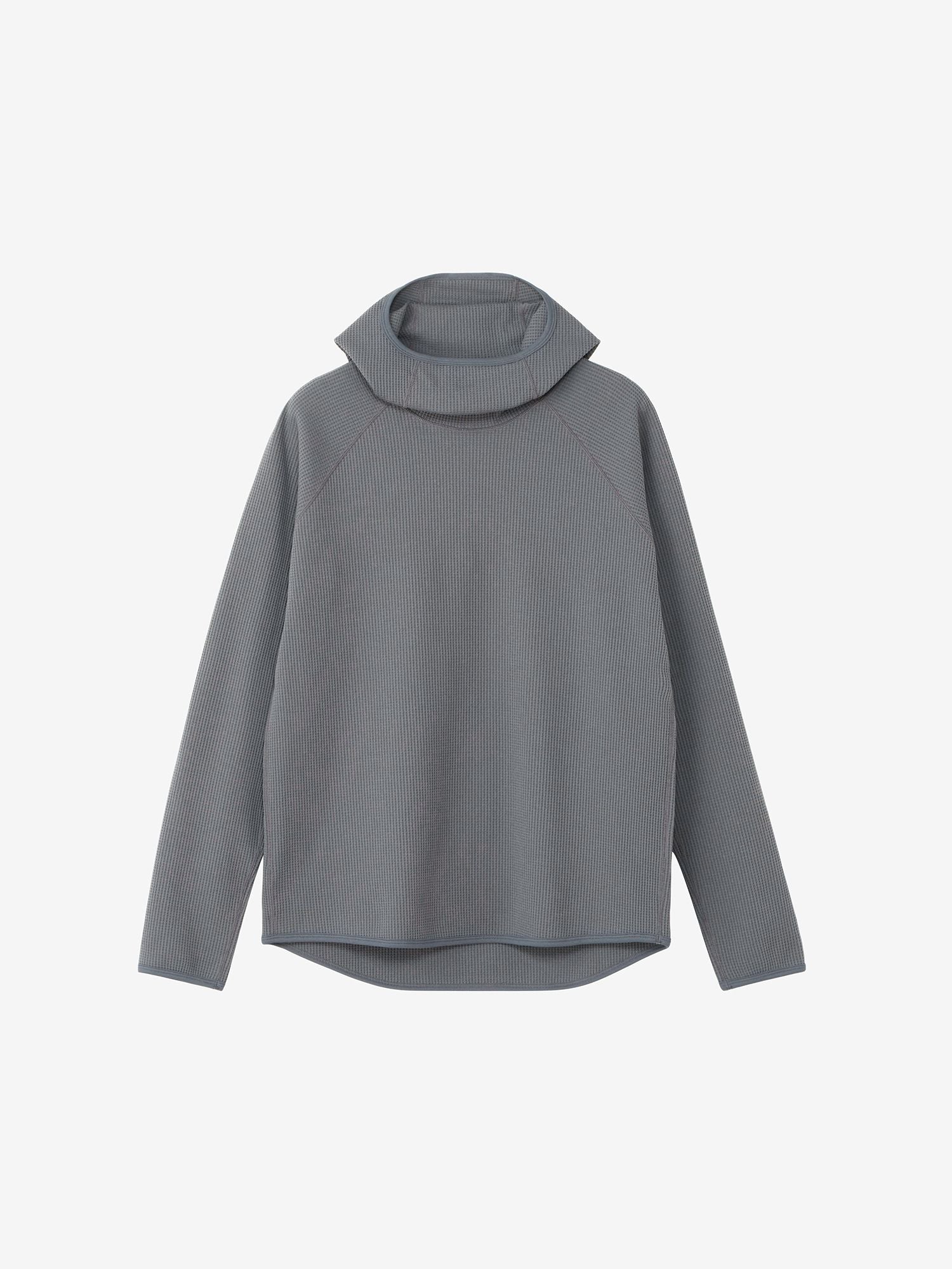 Waffle Light Long Sleeve Hoodie (Unisex) - Ivory