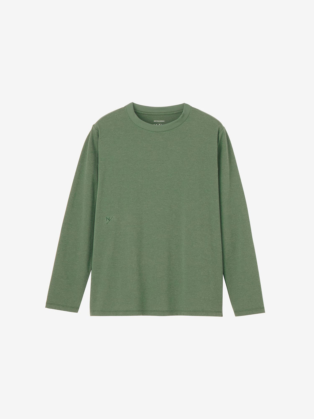 Hae Long Sleeve Small Logo Crew (Unisex) - White