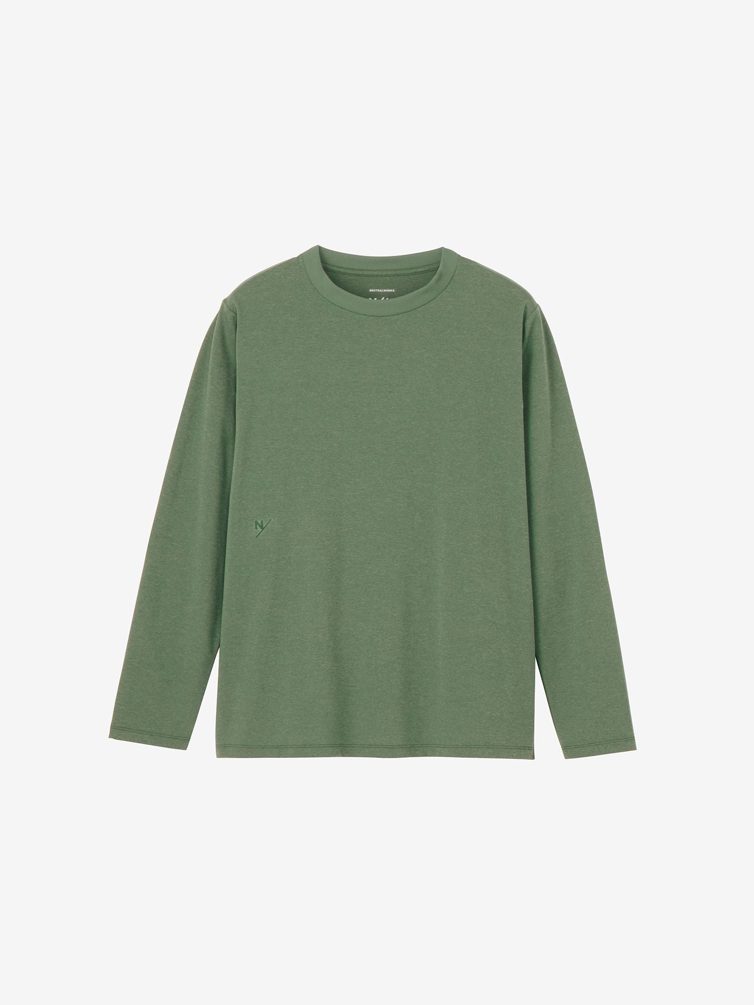 Hae Long Sleeve Small Logo Crew (Unisex) - White