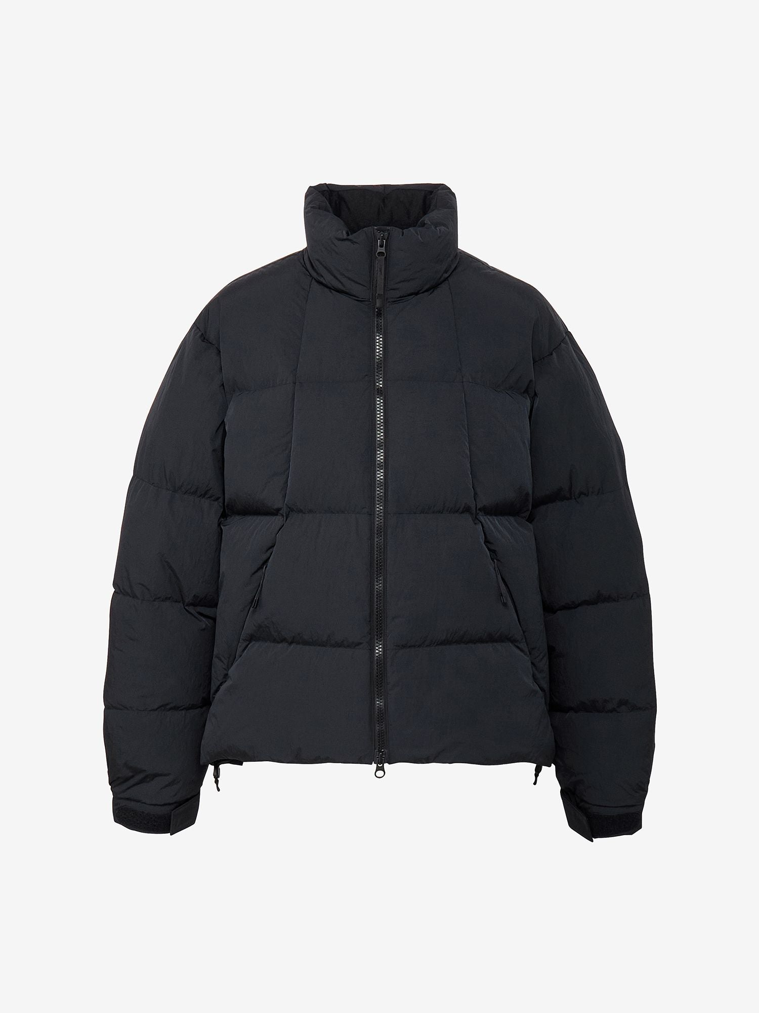 Dope Dyed Ripple Nylon Down Jacket (Unisex) - Dark Navy