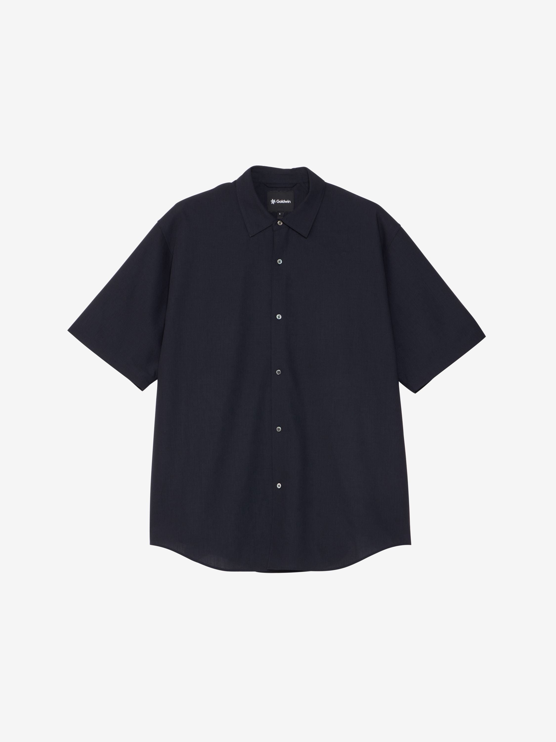 High Twist Wool Relaxed Short Sleeve Shirt (Unisex) - Ebony Gray