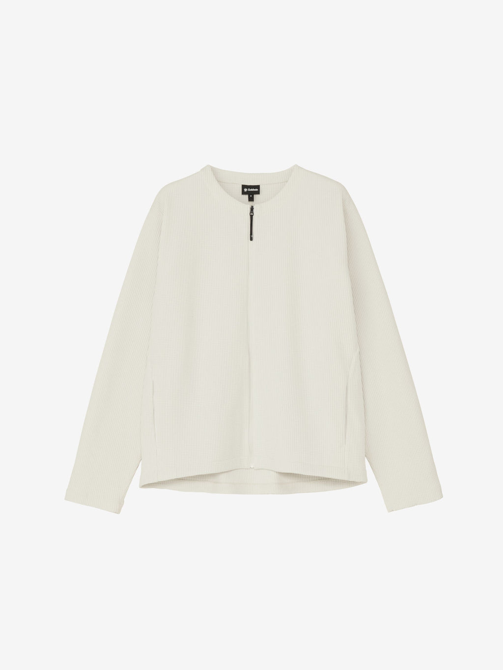 Waffle Light Zip Cardigan (Unisex) - Ivory