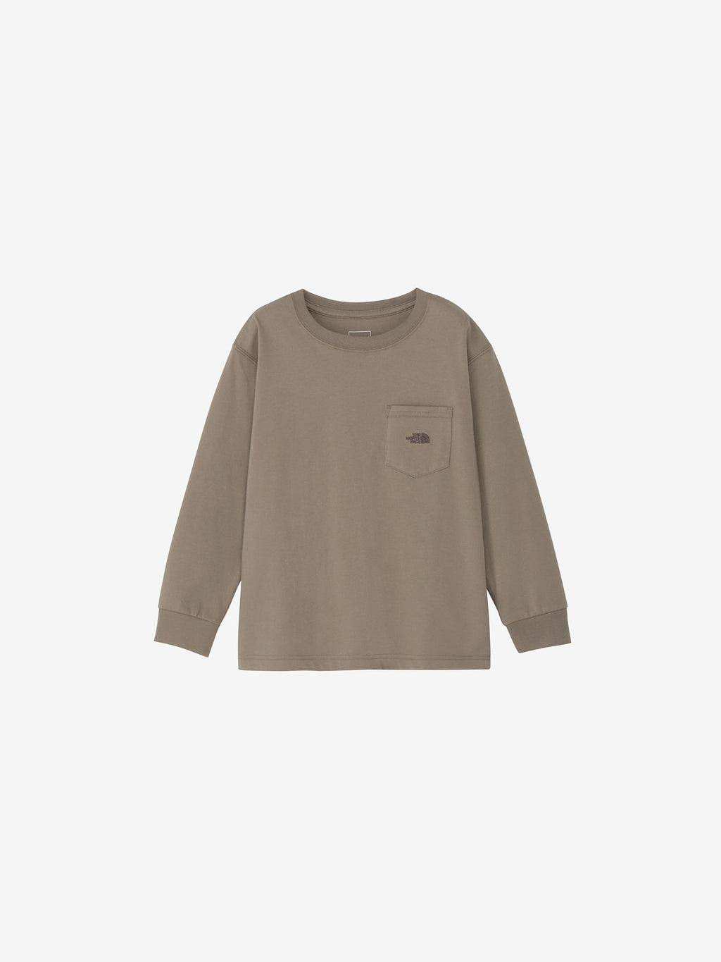 Long Sleeve Pocket Logo Tee (Kids) - Mushroom
