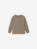 Long Sleeve Pocket Logo Tee (Kids) - Mushroom