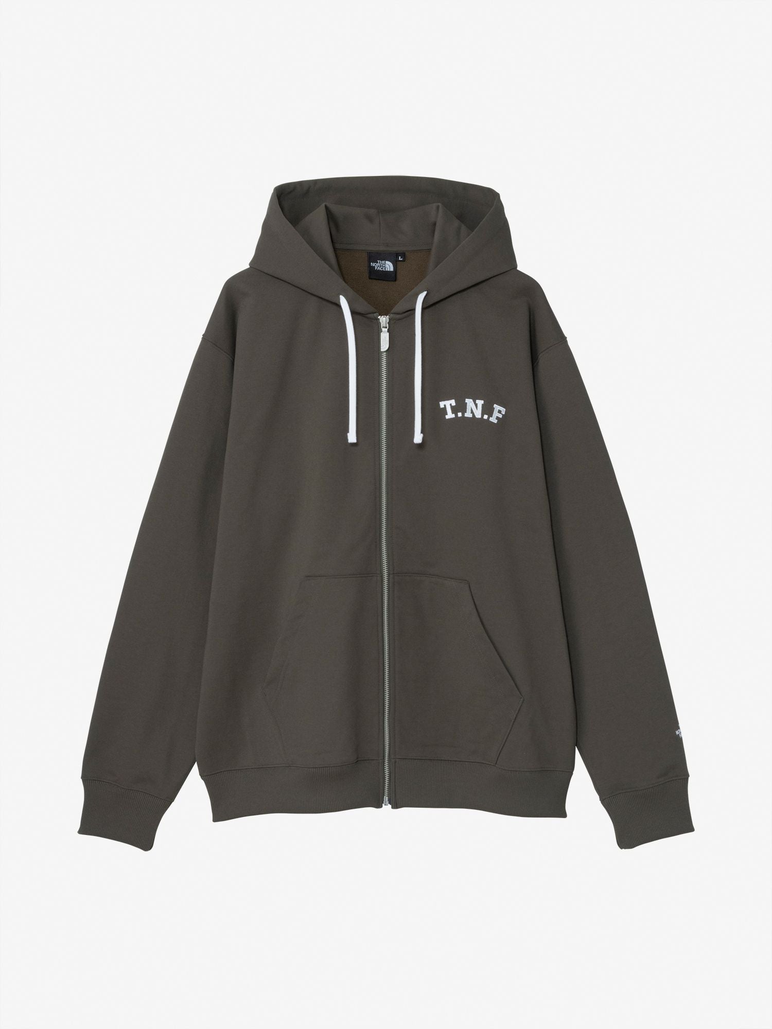TNF Logo Heather Sweat Full Zip Hoodie (Unisex) - New Taupe