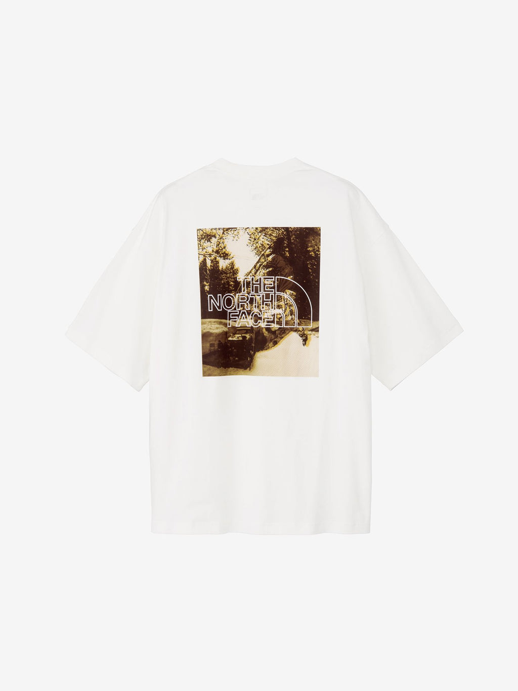 Short Sleeve Free Ride Square Logo Tee (Unisex) - Off White