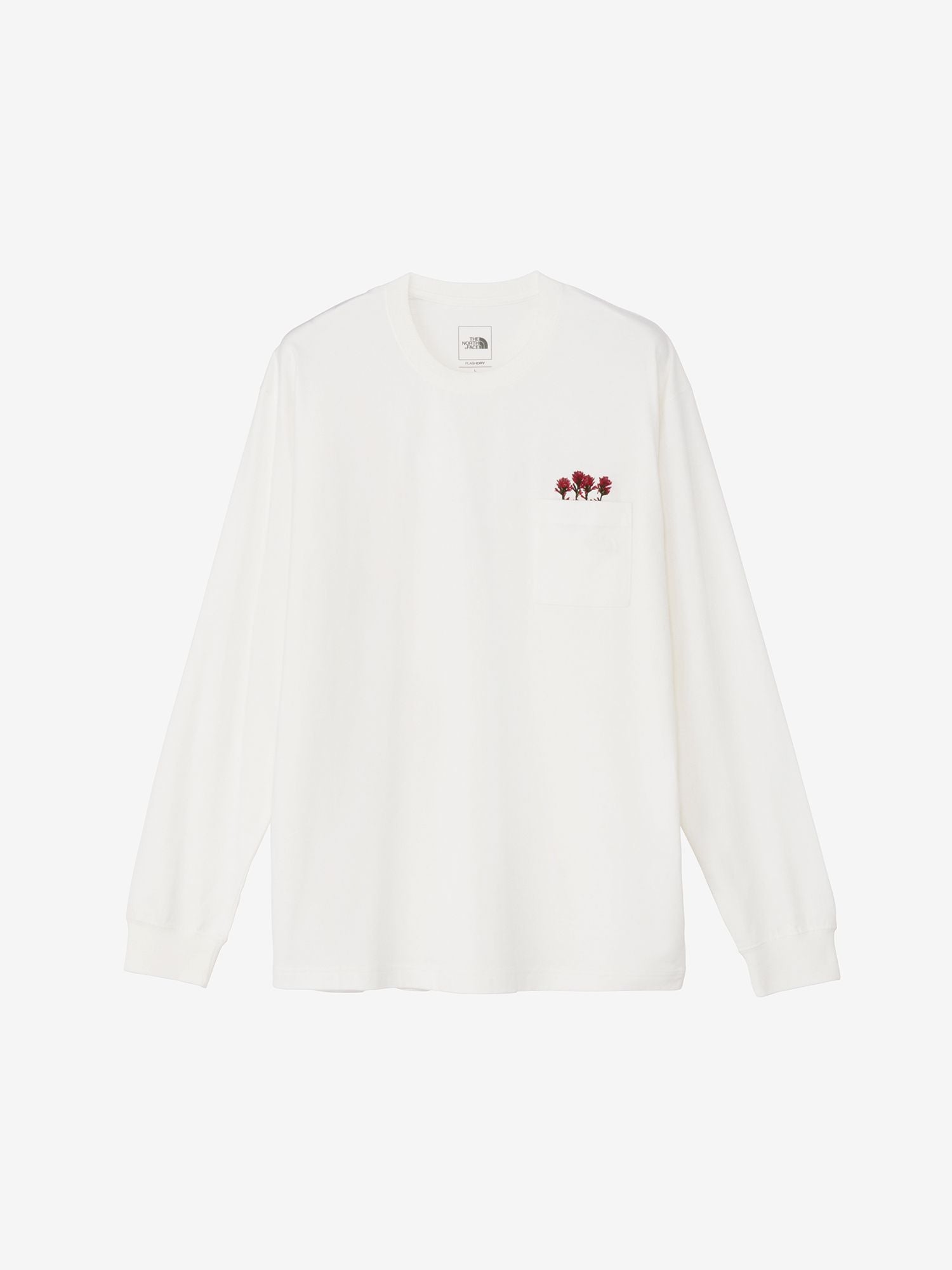 Long Sleeve Flash Dry Flower Logo Tee (Unisex) - Off White