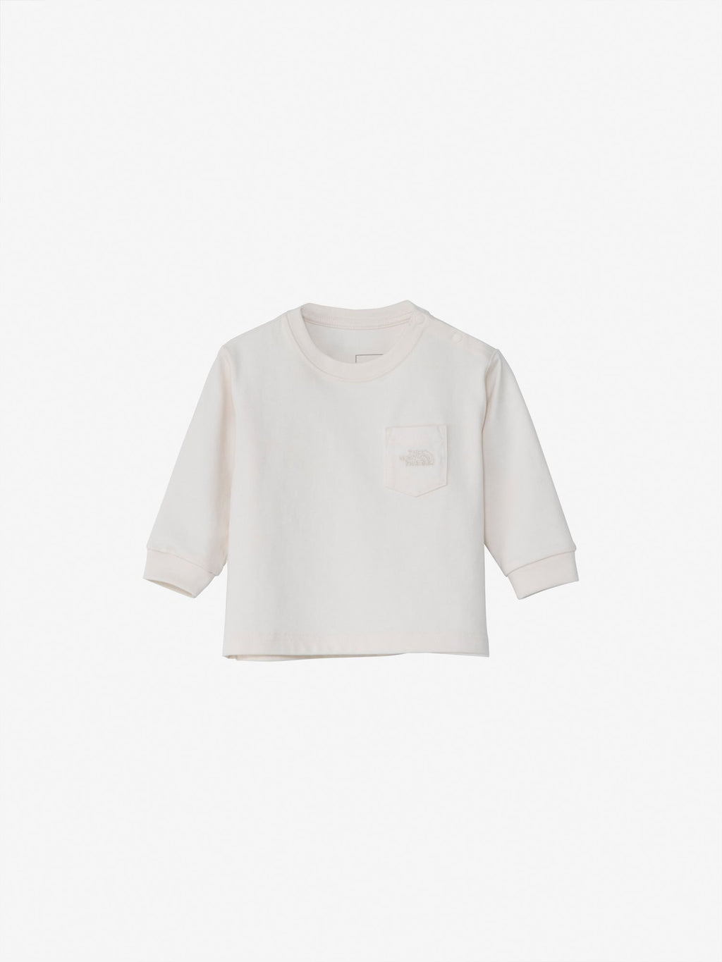 Long Sleeve Pocket Logo Tee (Baby) - Off White