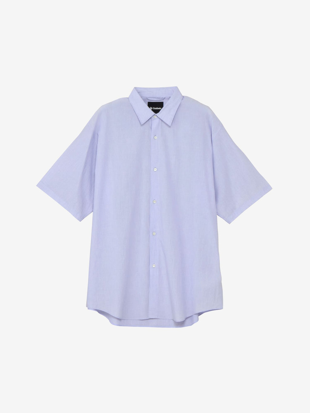 Fine Cotton Sheer Seersucker Striped Short Sleeve Shirt (Unisex) - Sax