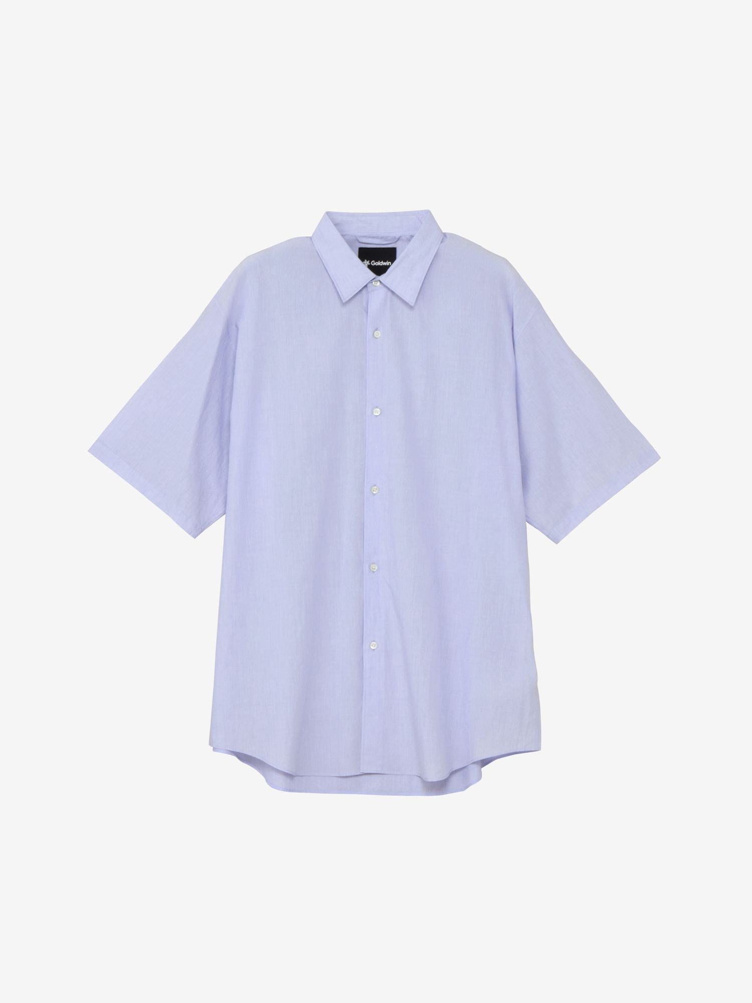 Fine Cotton Sheer Seersucker Striped Short Sleeve Shirt (Unisex) - Sax