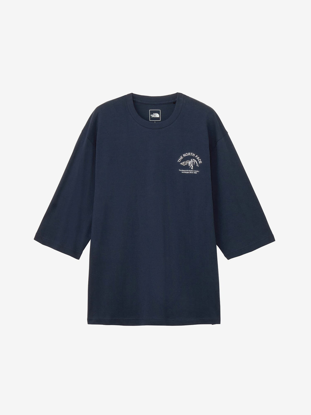 Quarter Sleeve One Point Logo Tee (Unisex) - Fossil Ivory