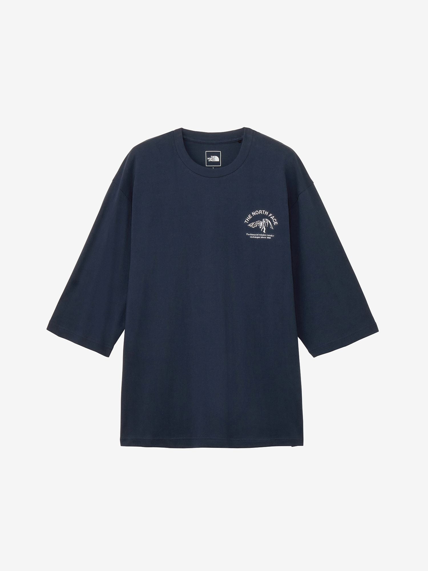 Quarter Sleeve One Point Logo Tee (Unisex) - Fossil Ivory