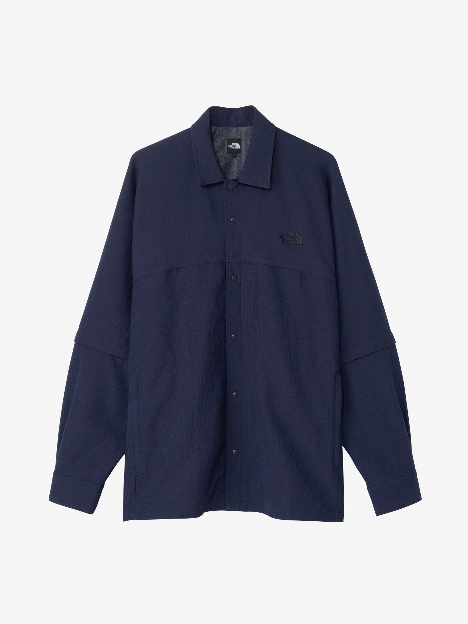 Long Sleeve Zip Off Vent Mesh Shirt (Unisex) - Aviator Navy