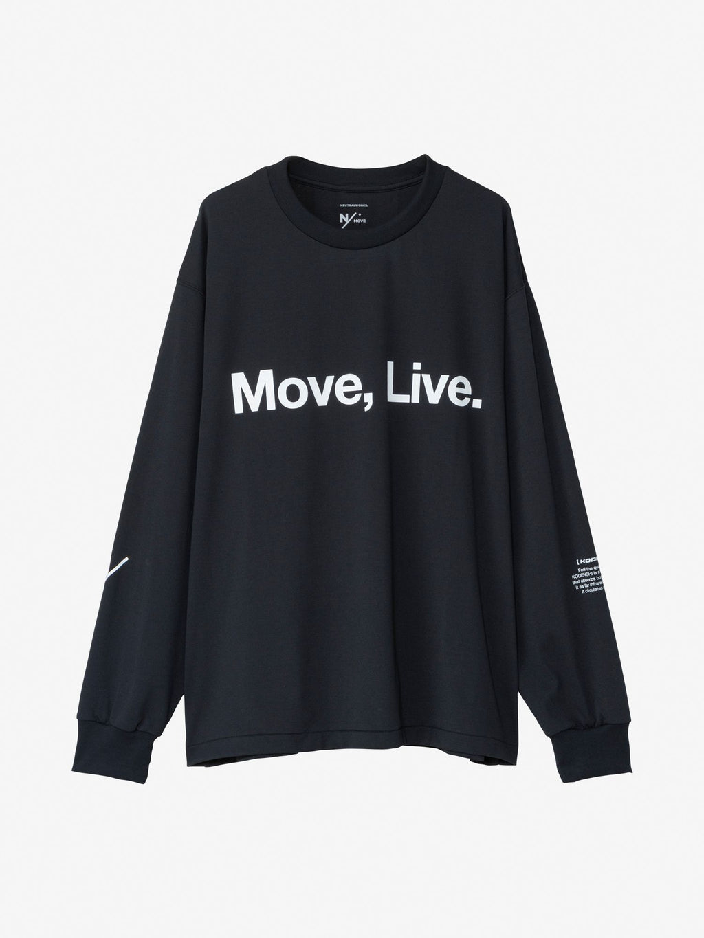 Graphic Long Sleeve Crew (Unisex) - Black