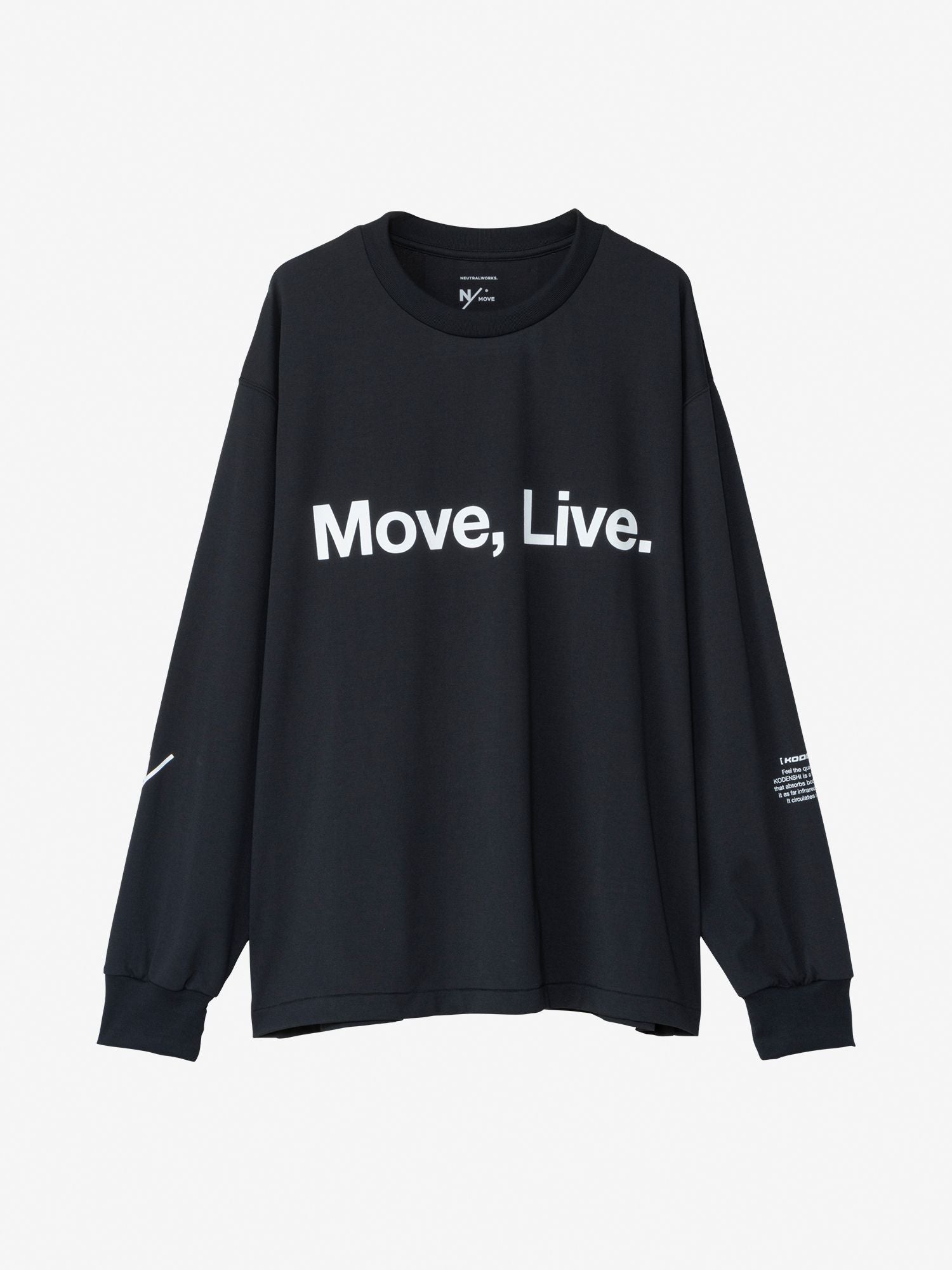 Graphic Long Sleeve Crew (Unisex) - Black